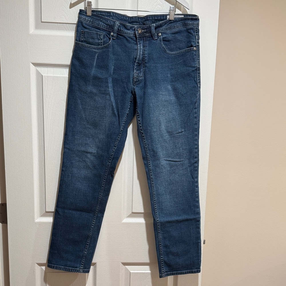 Buffalo David Bitton Men's Dark Blue Straight Jeans Size 34 x 30 Jackson